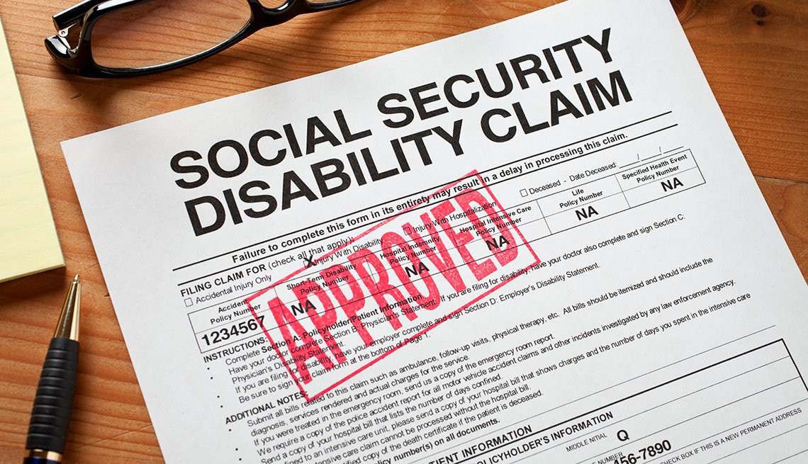 Social Security Disabilty form stamped APPROVED.